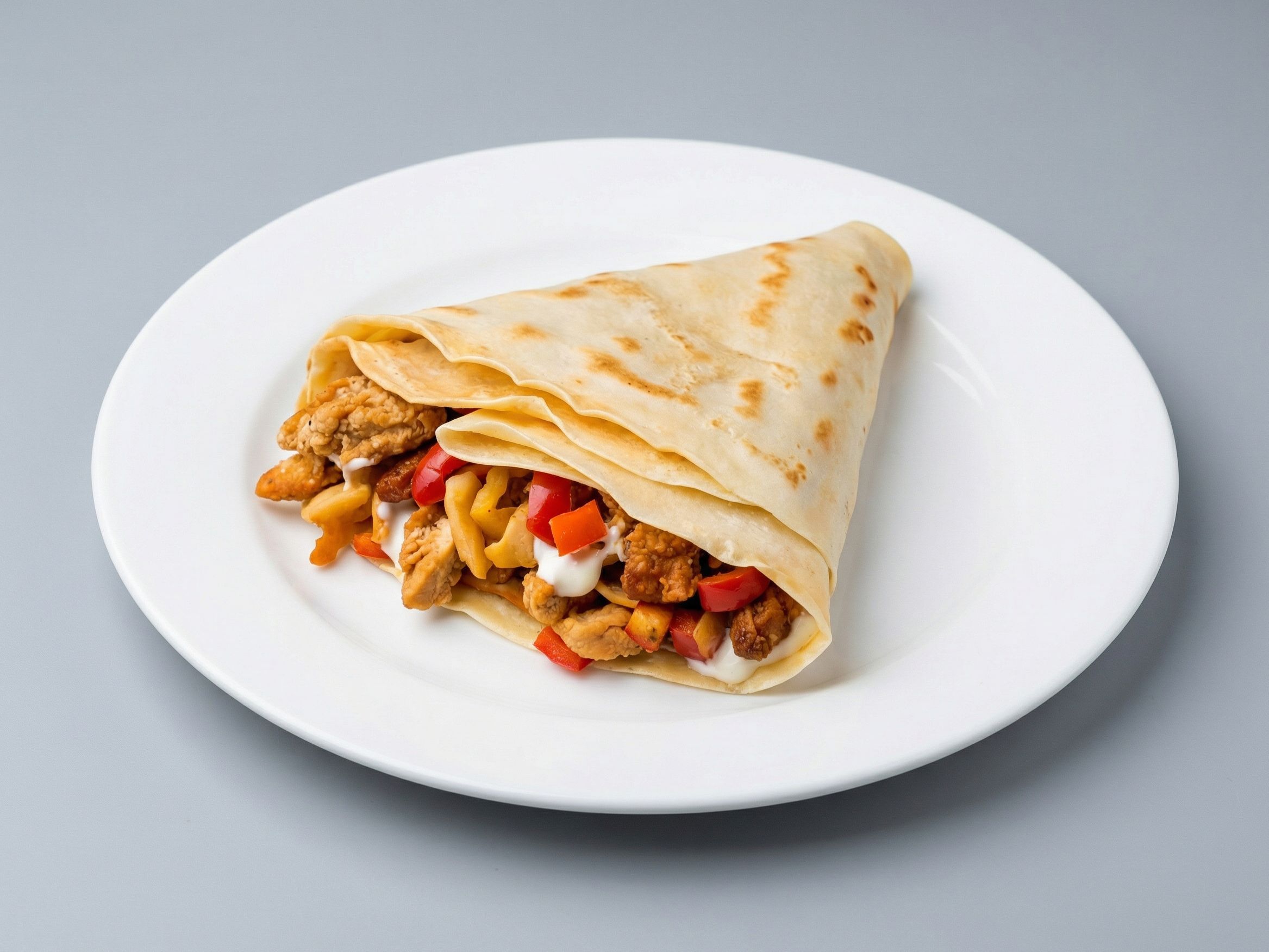 Crepe chicken burger