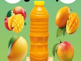 Mango milk juice bottle