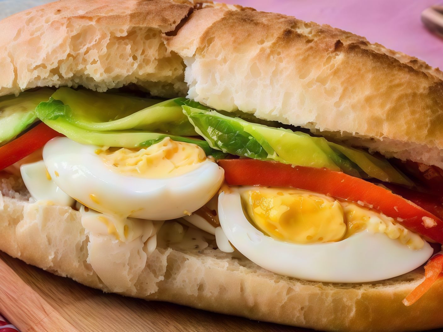 Boiled Eggs Sandwich