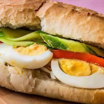 Boiled Eggs Sandwich