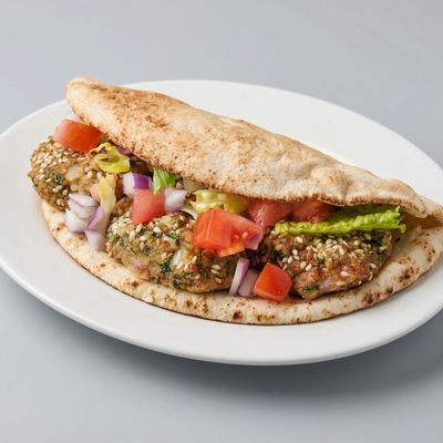Taamia With Baba Ghannoug Sandwich