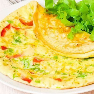 Omelette With Mixture Sandwich