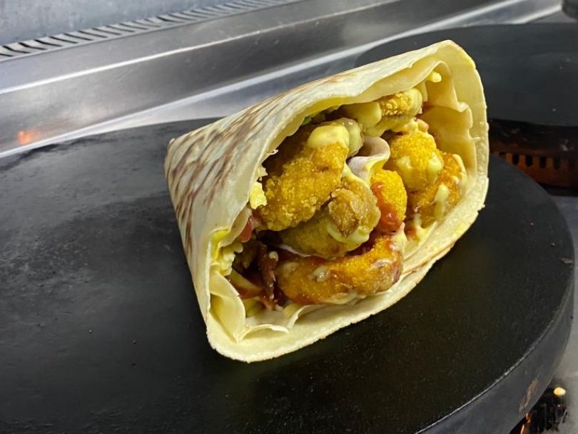Fried Seafood Crepe