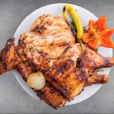 Plain Grilled Chicken With Fries And Salad