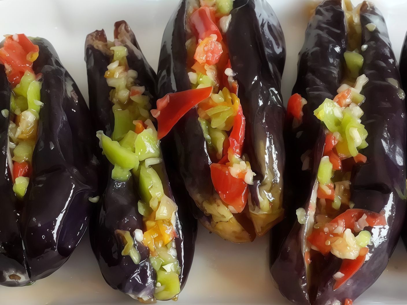 Pickled Eggplant Platter