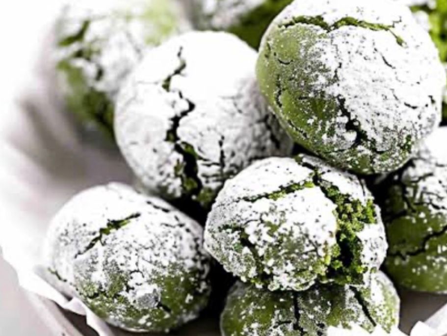 Gluten Free Matcha Amaretti Cookies Biscuits