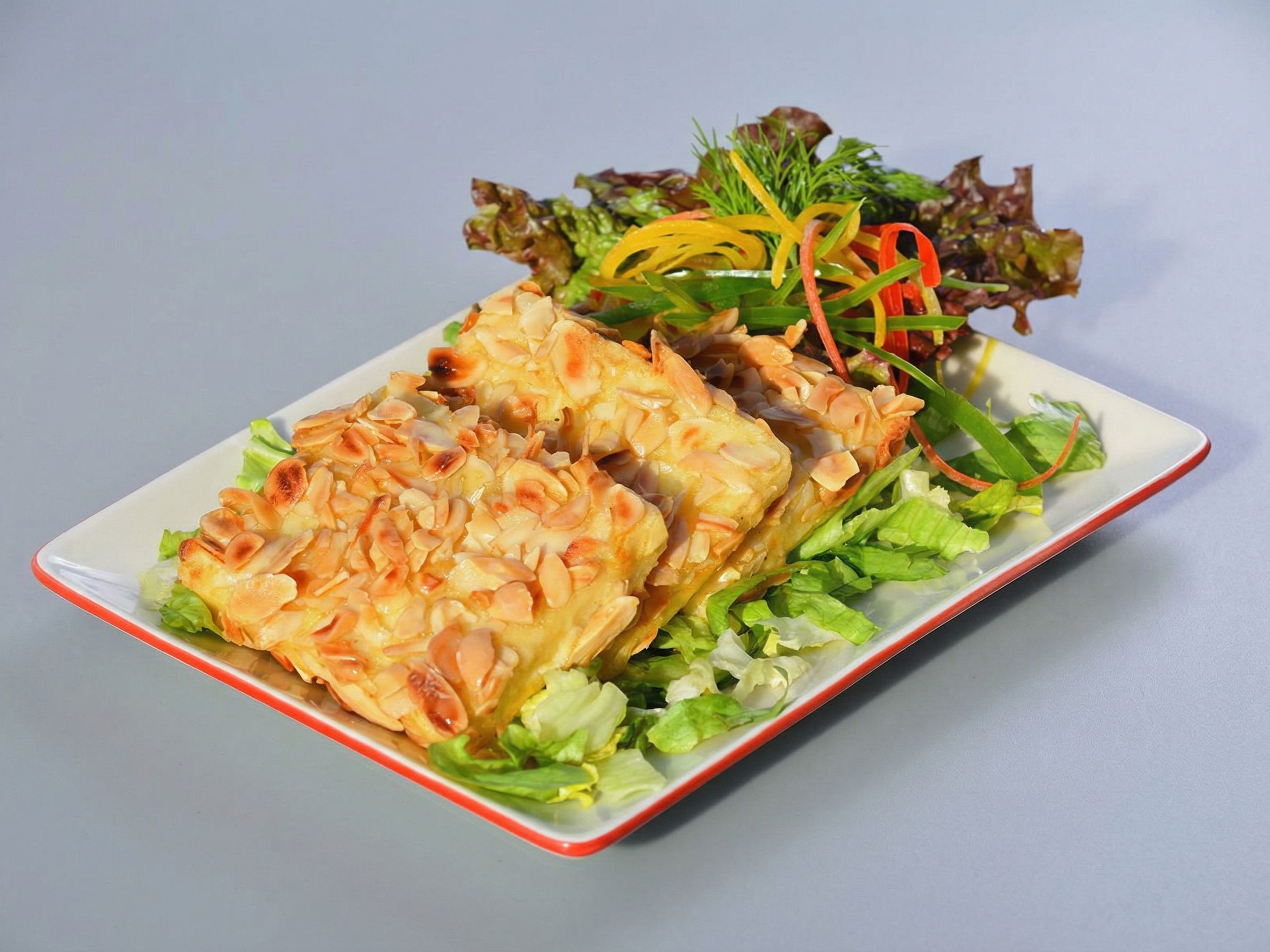 Fried Halloumi Cheese With Almonds