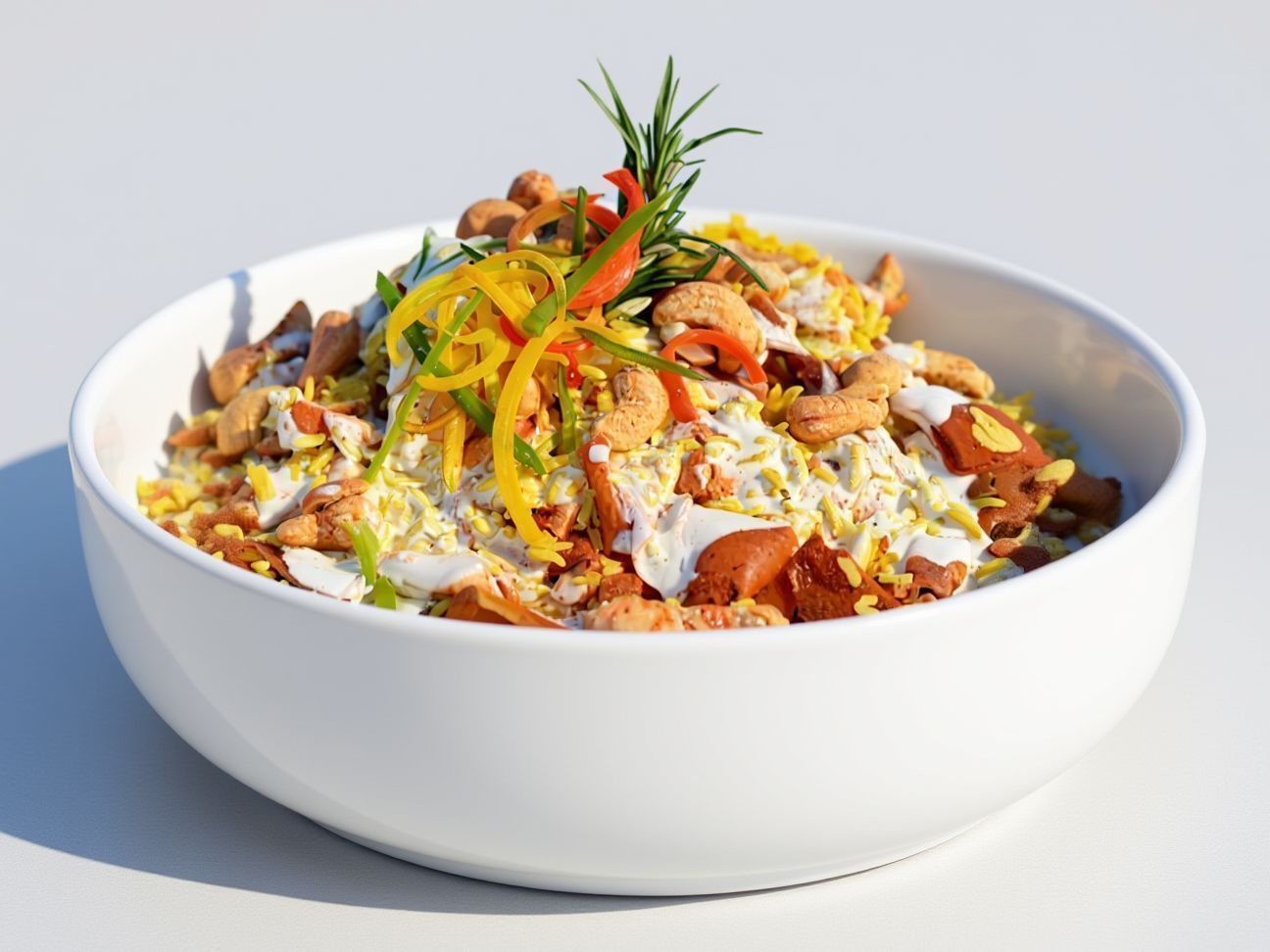 Chicken Shawarma Fatteh Dish.