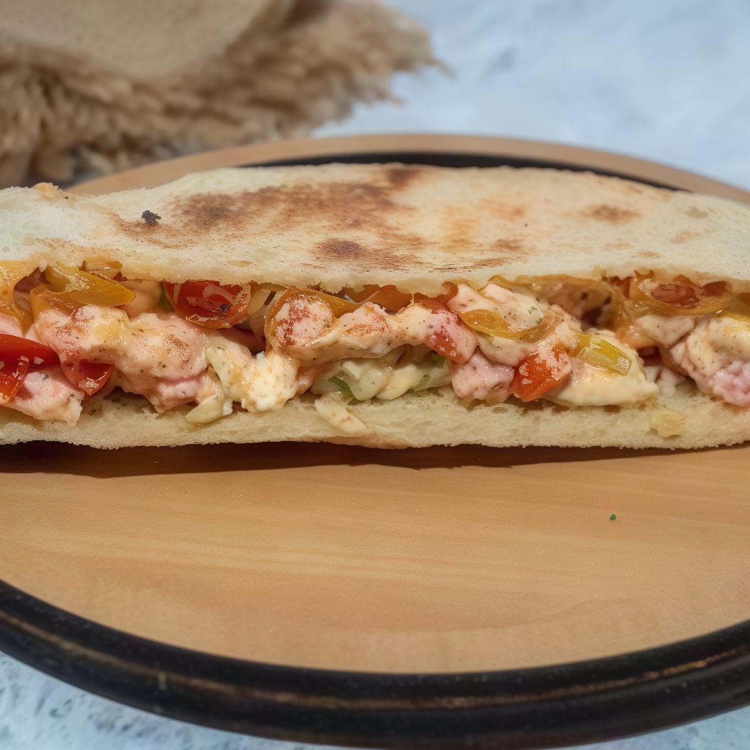 Baladi Cheese With Tomato Sandwich
