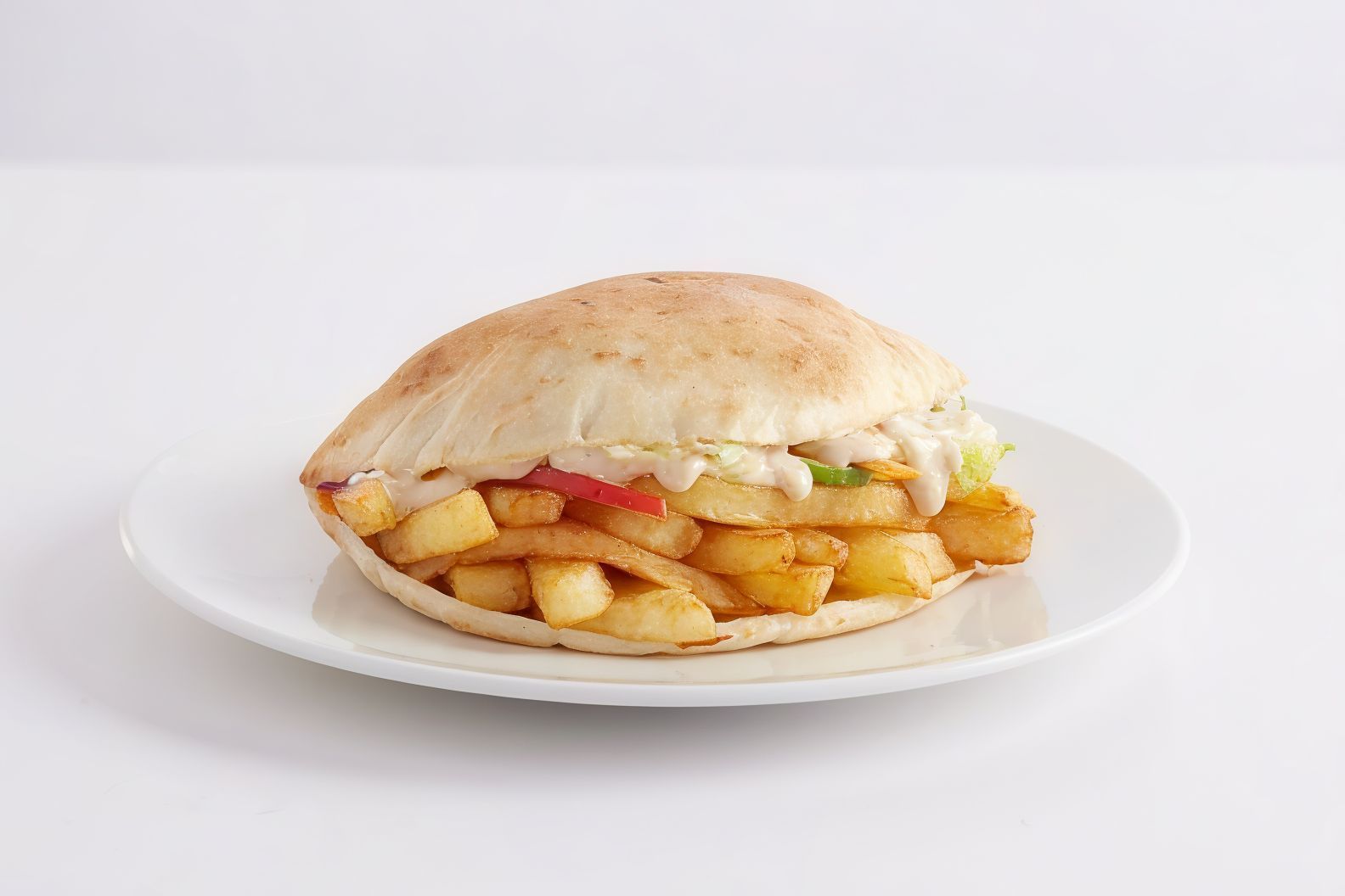 Baladi French Fries With Baba Ghannoug Sandwich