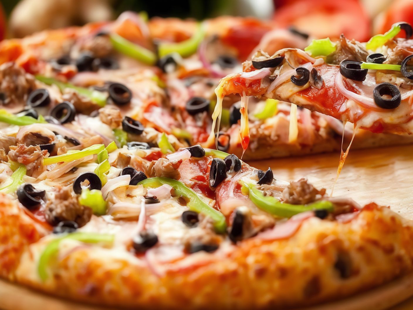 Tuna Pieces Oriental Pizza