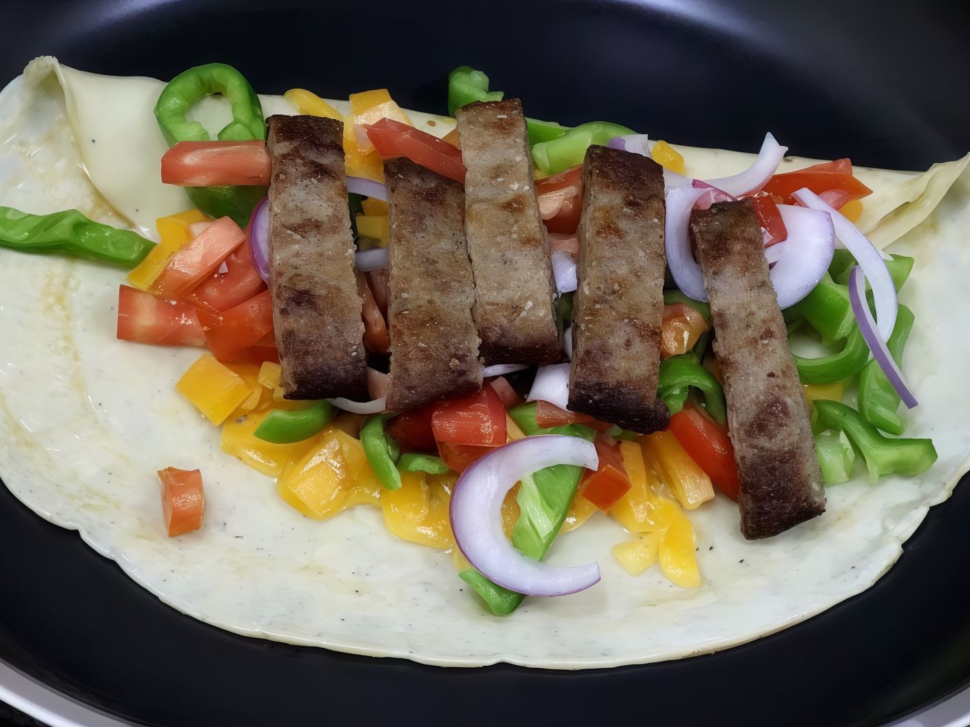 Cheese Beef Burger Crepe