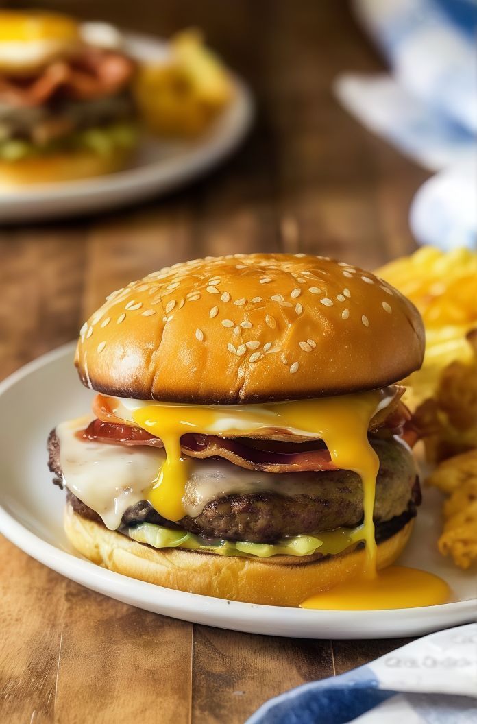 Mix Burger Egg And Cheese