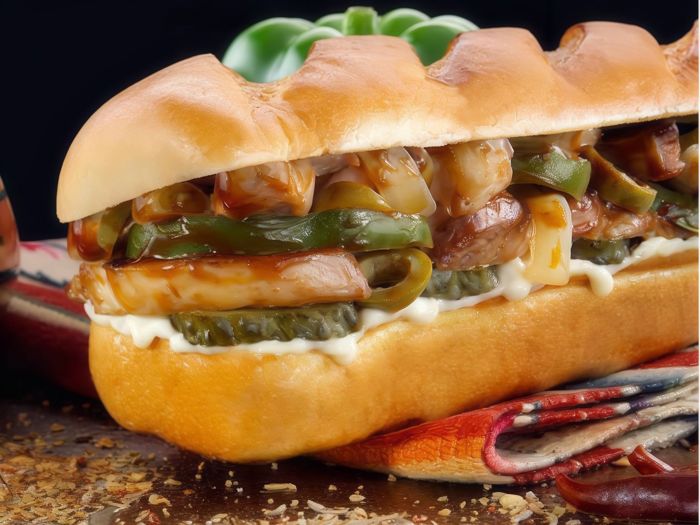 Mushroom Fajita Sandwich