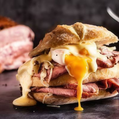 Pastrami Eggs Sandwich