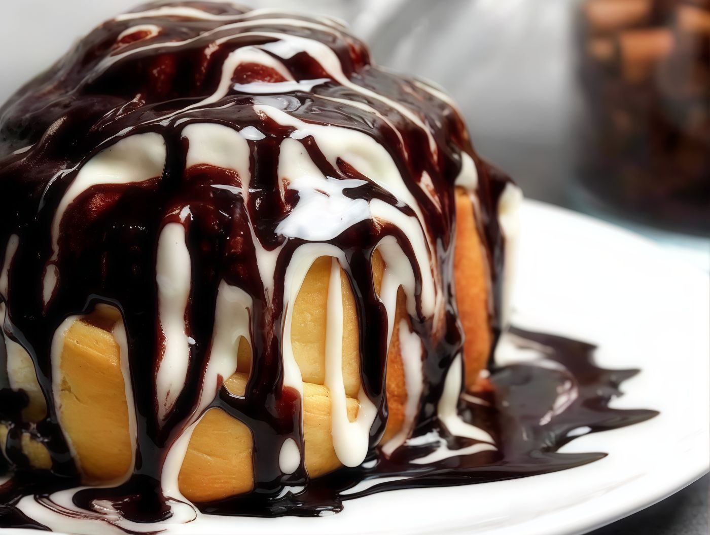 Extra Chocolate Cinnamon Roll.