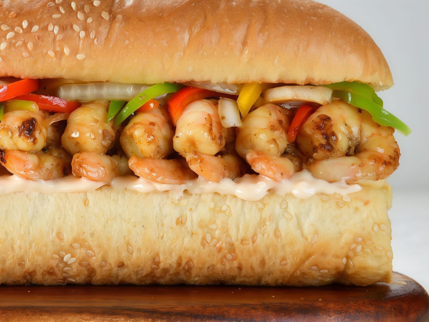 Grilled shrimp sandwich