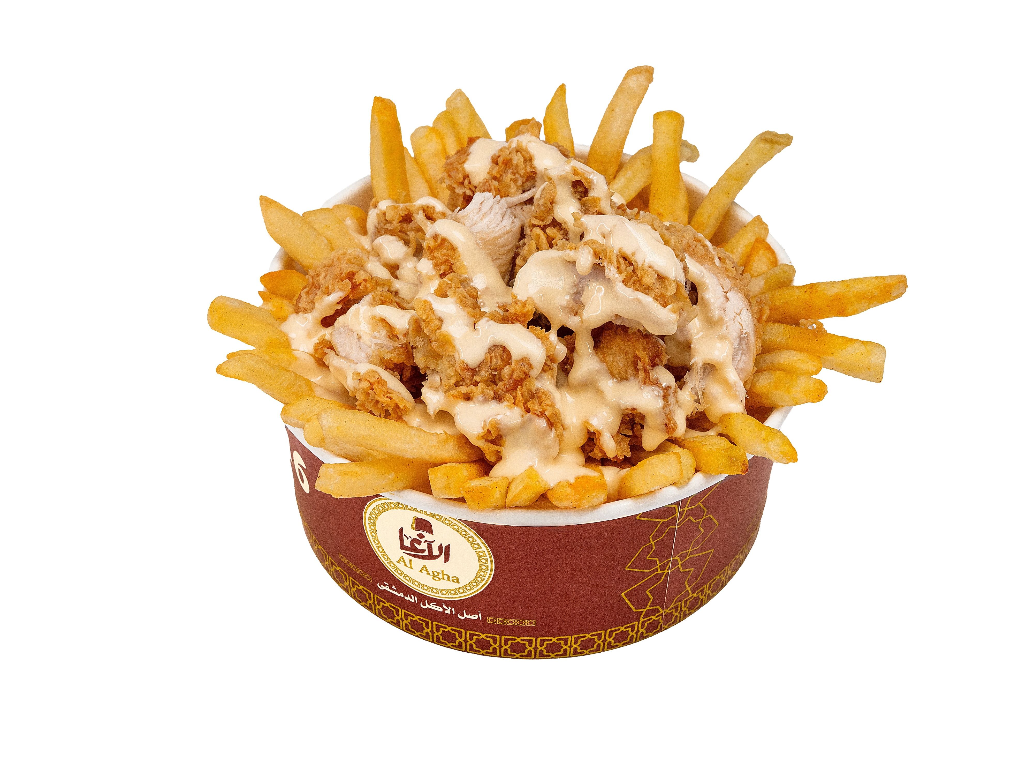 Crispy Dish With Cheddar Sauce