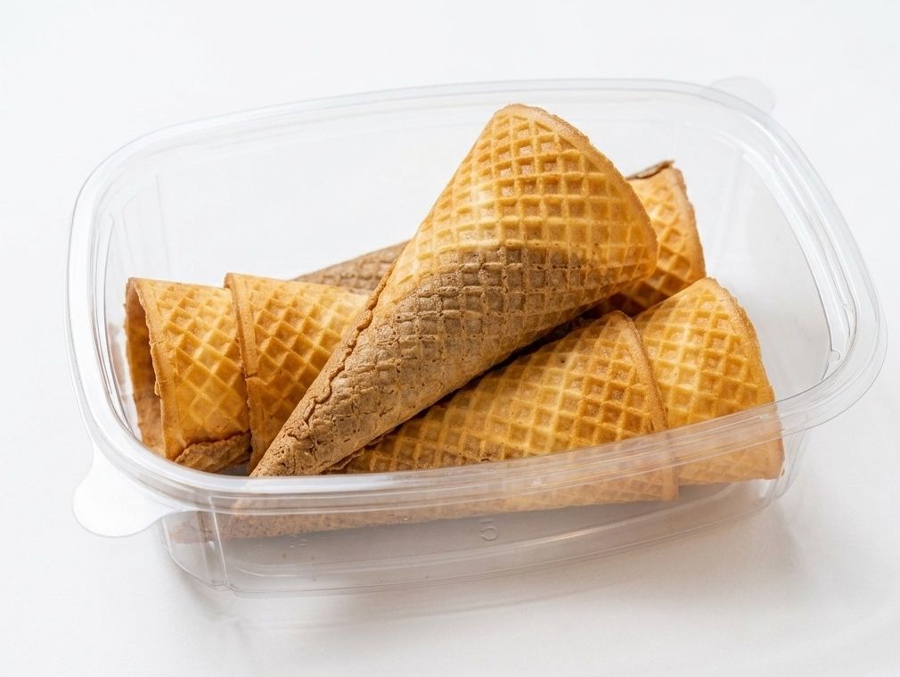 Empty cone biscuit box