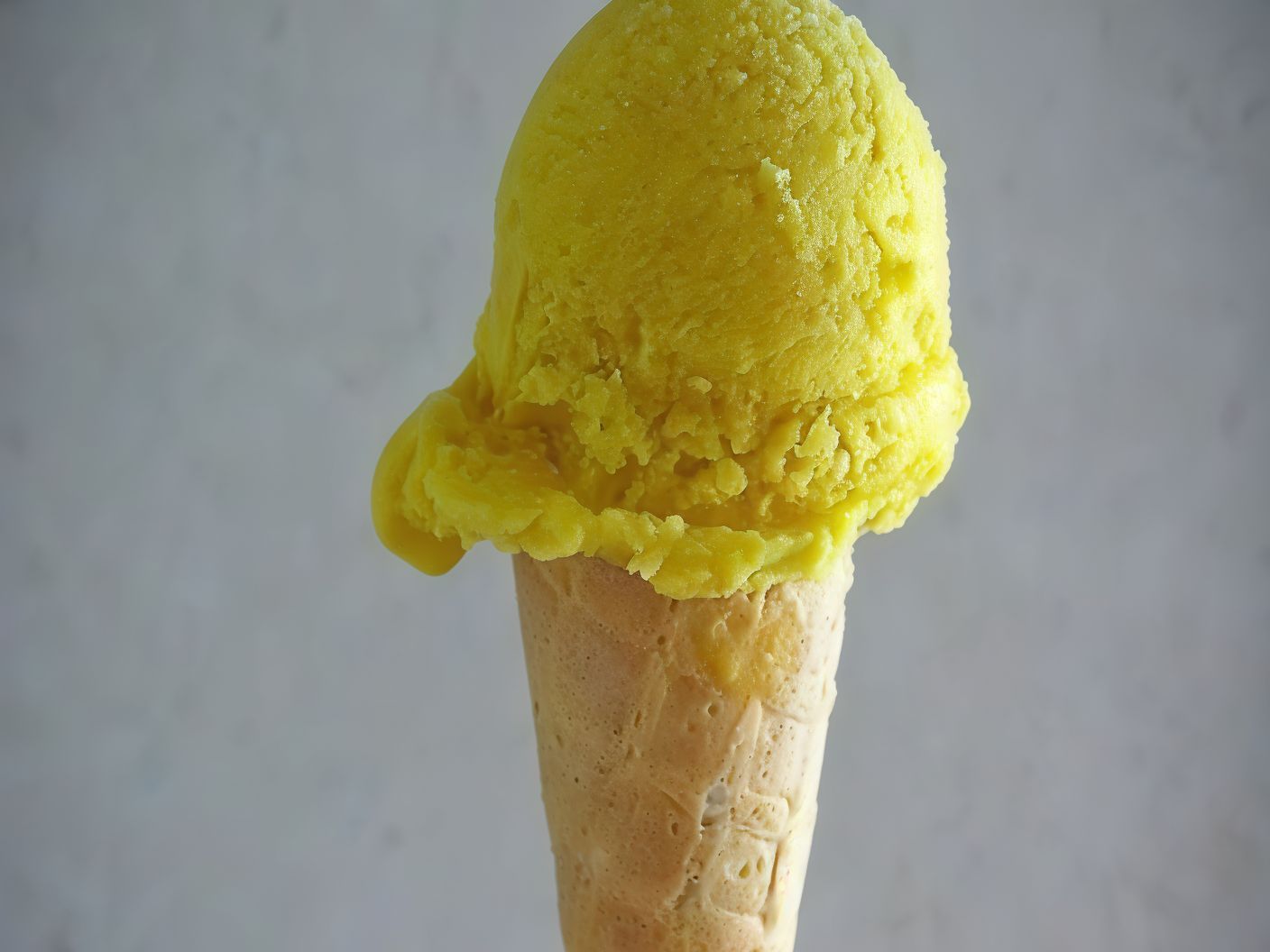 Mango Ice Cream Cone