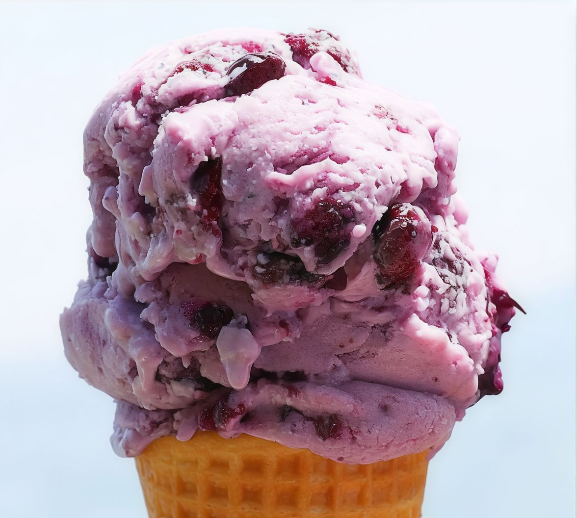 Berry Ice Cream Cone