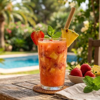 أناناس وفراولة