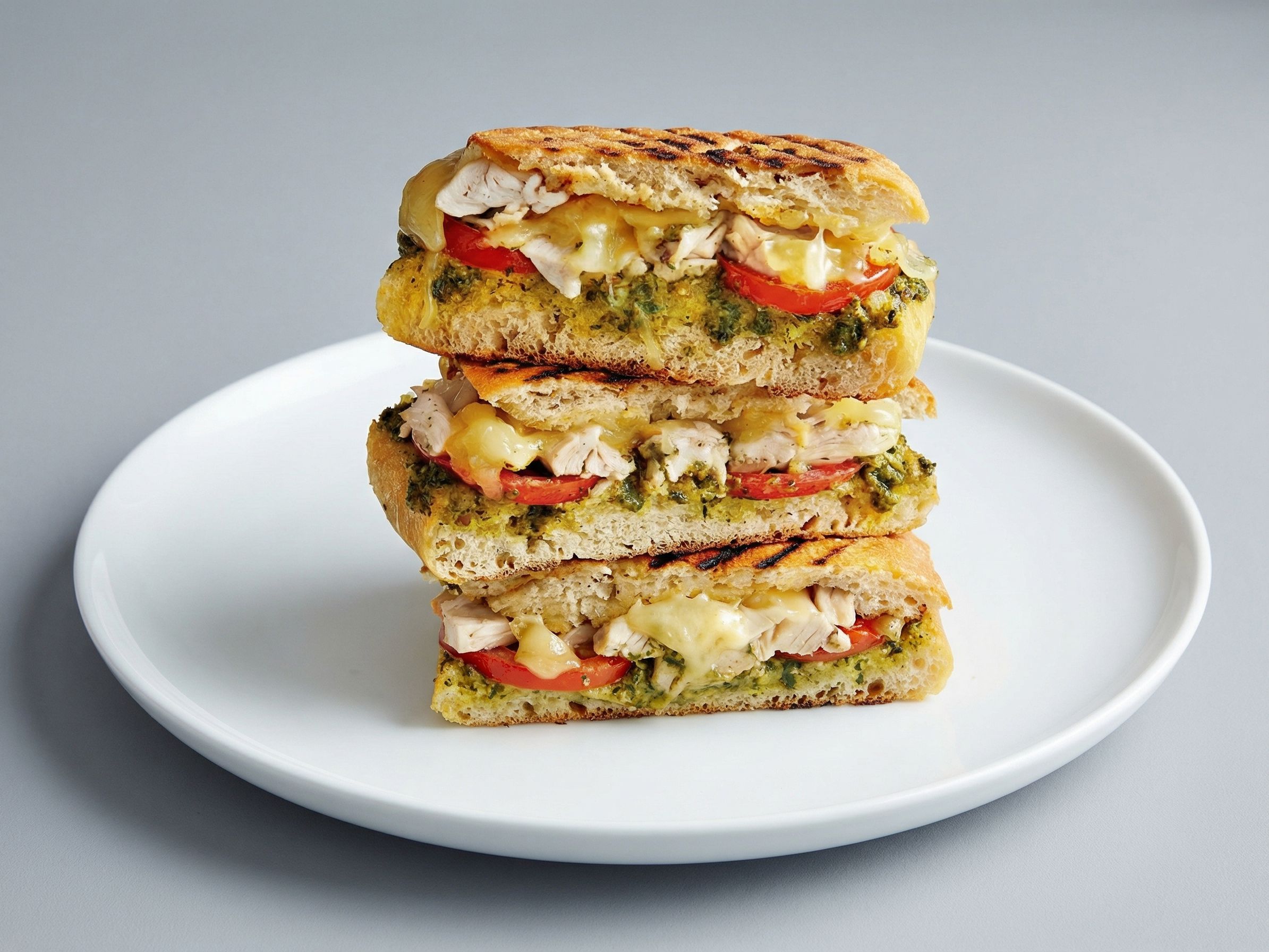 Omelette Eggs Sandwich With Mozzarella Cheese
