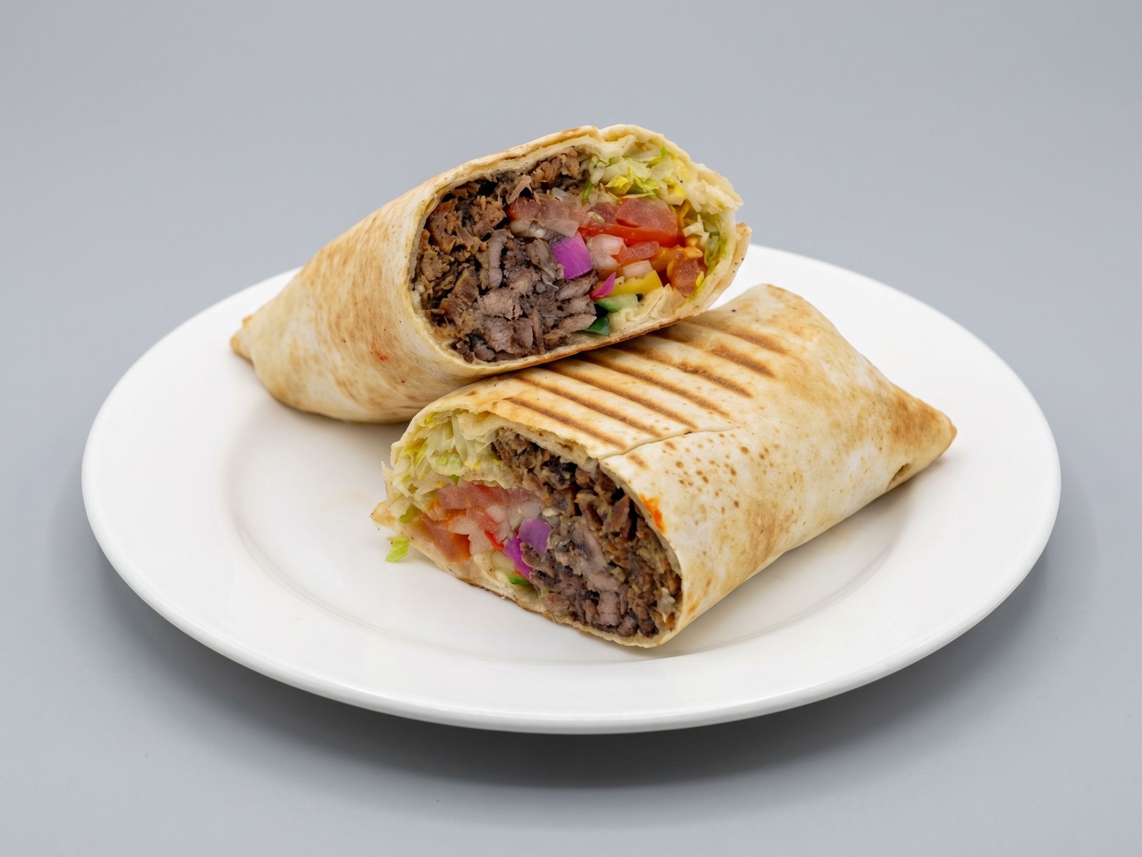 Meat Shawerma Sandwich Syrian Bread