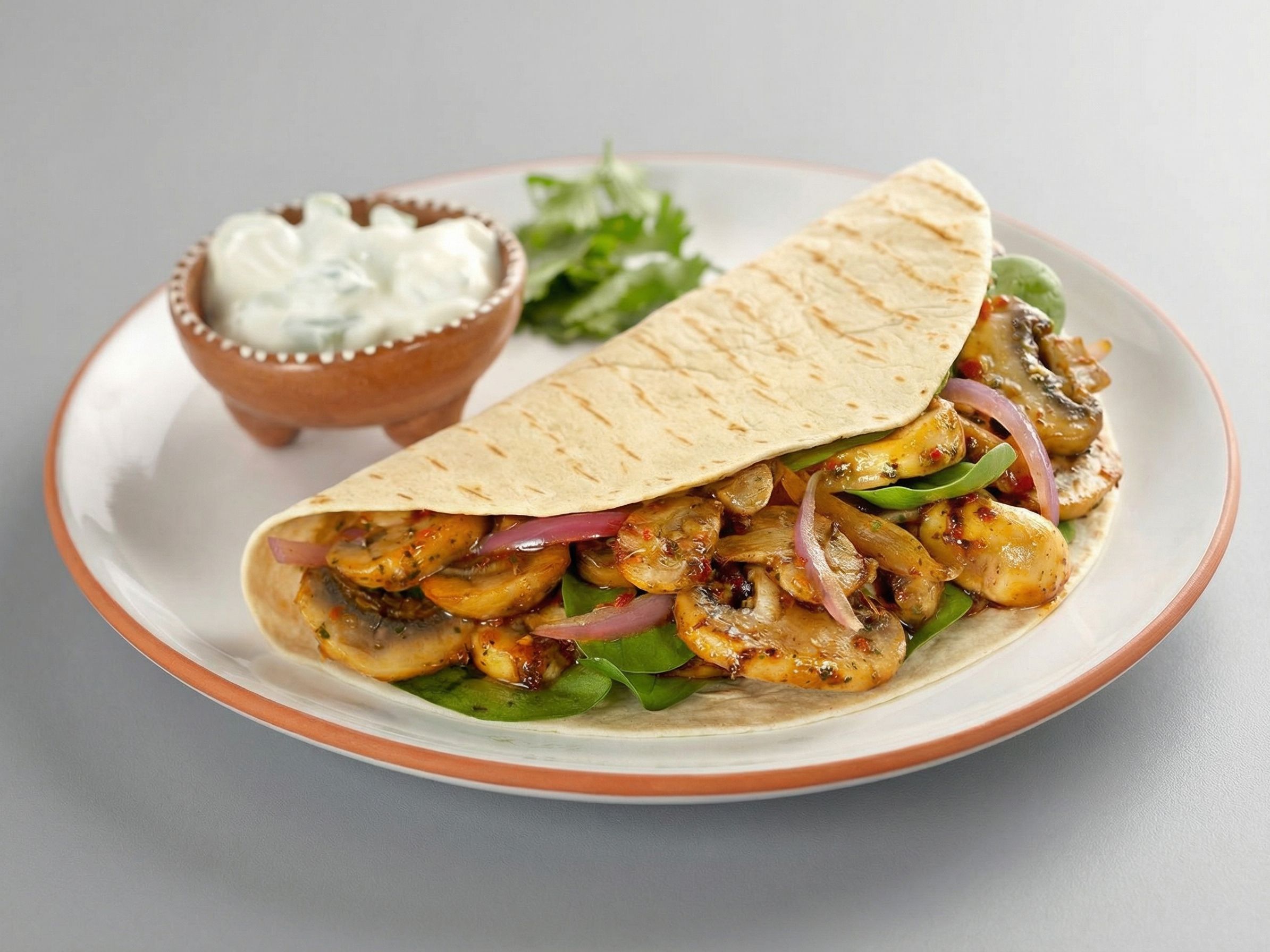 Chicken Fajita With Mushroom And Curry Sandwich