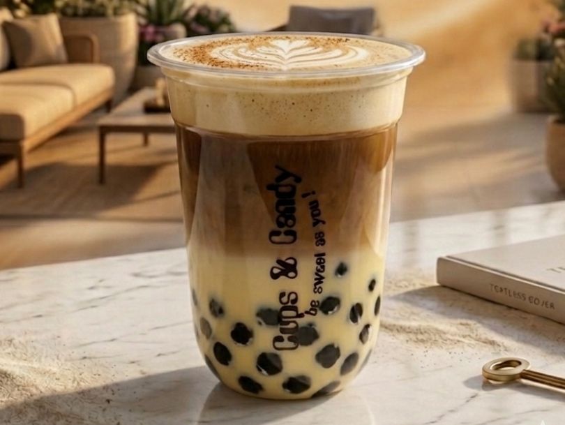 Iced Spanish Latte Boba