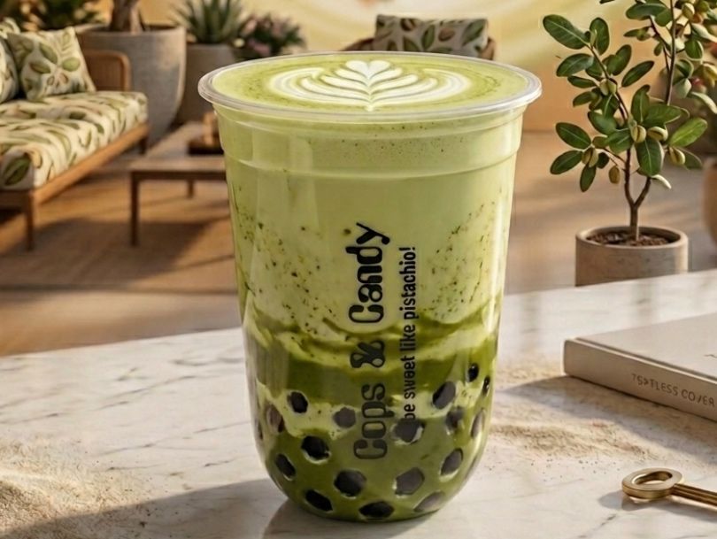 Iced Boba Coffee Pistachio