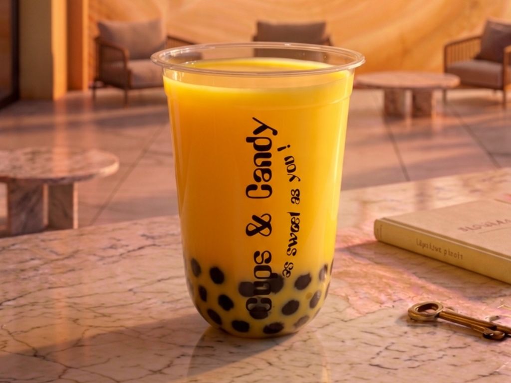Mango And Lychee Boba