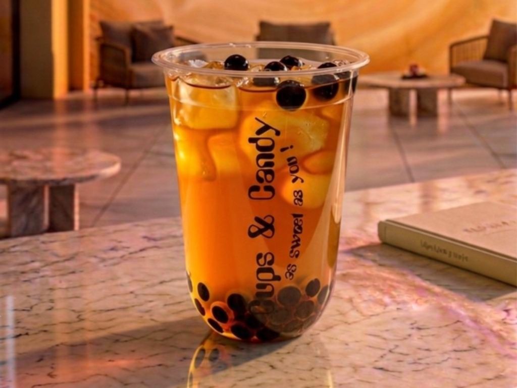 Peach And Passion Fruit Boba