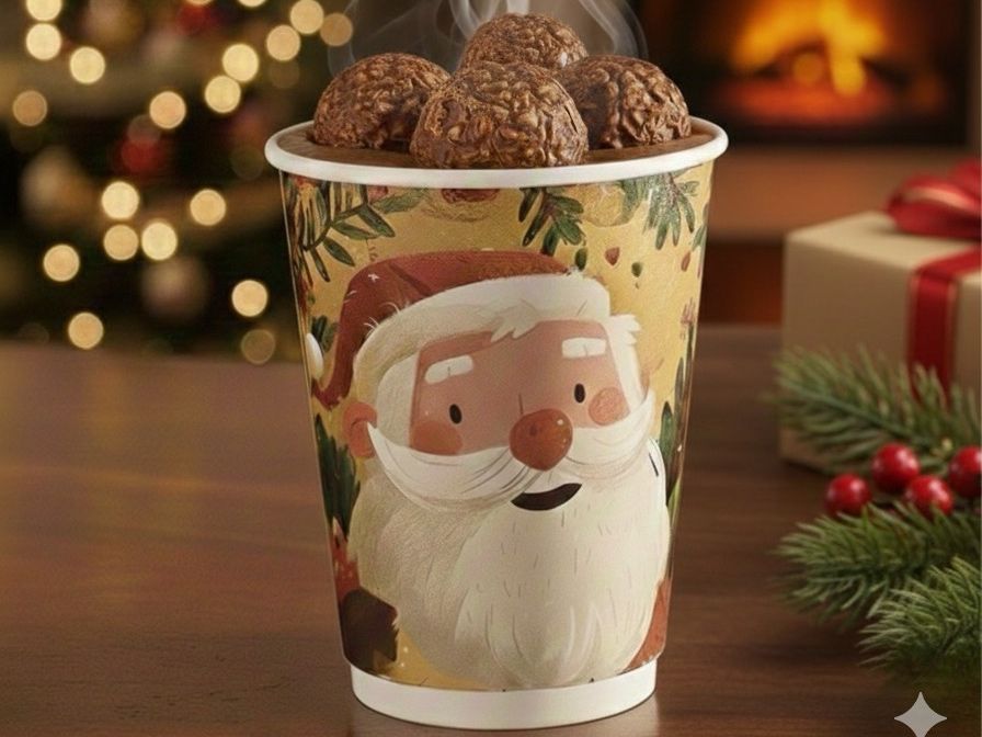Hot Ferrero Rocher Chocolate