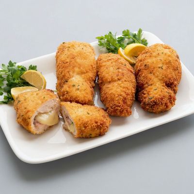Chicken Corden Bleu With 2 Side Dishes