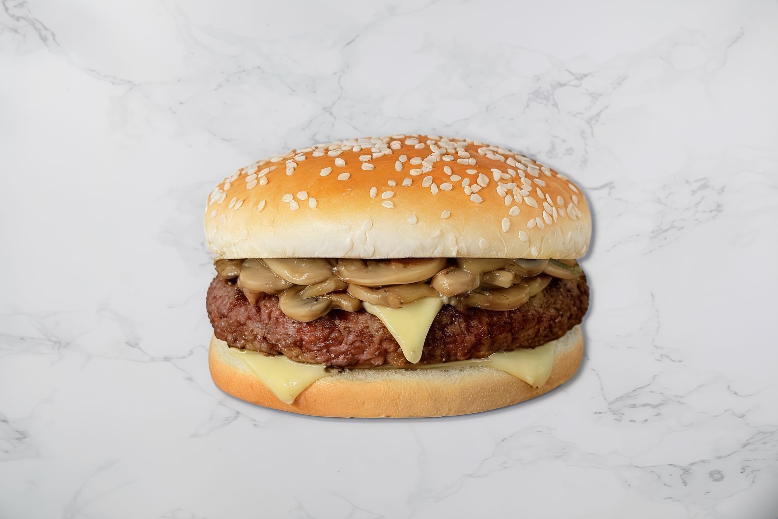 Cheese mushroom burger Sandwich