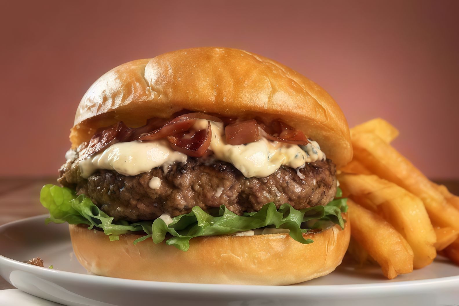 Blue cheese burger Sandwich