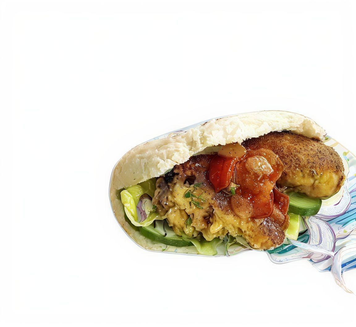 Taamia With Fried Eggs Sandwich