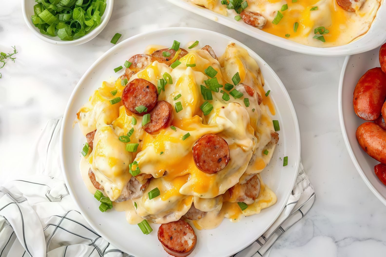 Sausage With Melted Cheese