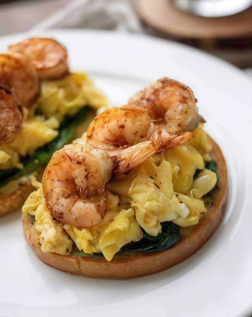 Potato Shrimp Egg Sandwich