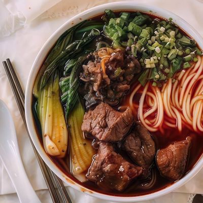 شوربة نودلز لحم بقري