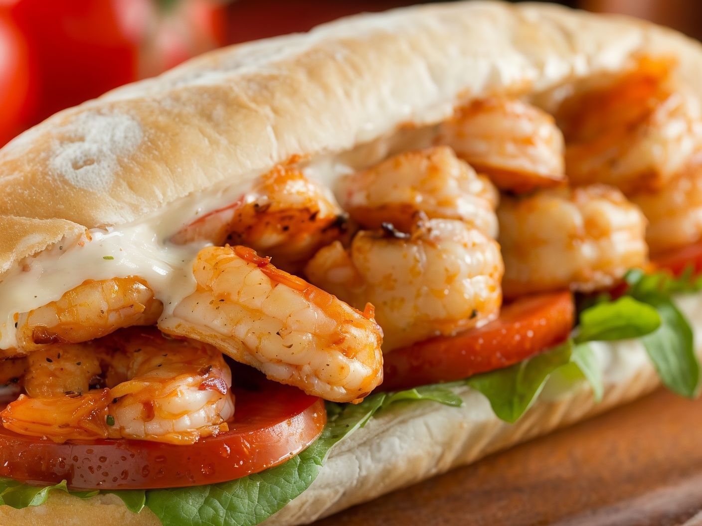 Shrimp Fajita Sandwich