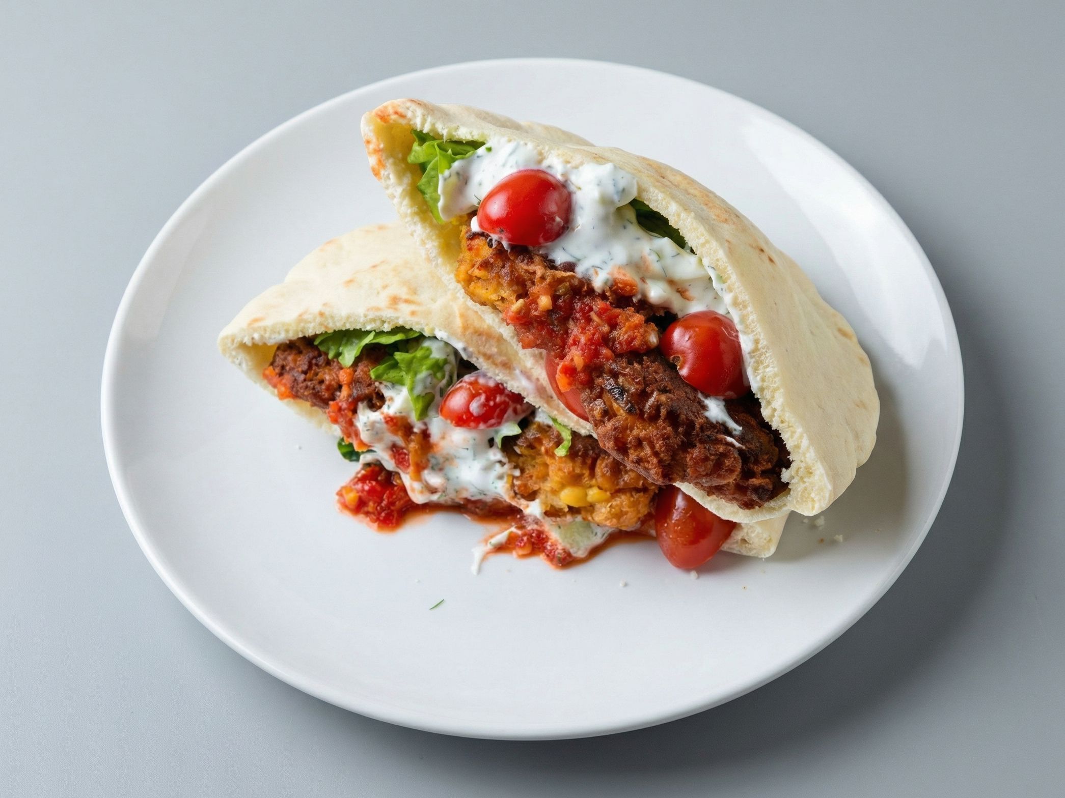 Falafel With Pastrami Sandwich