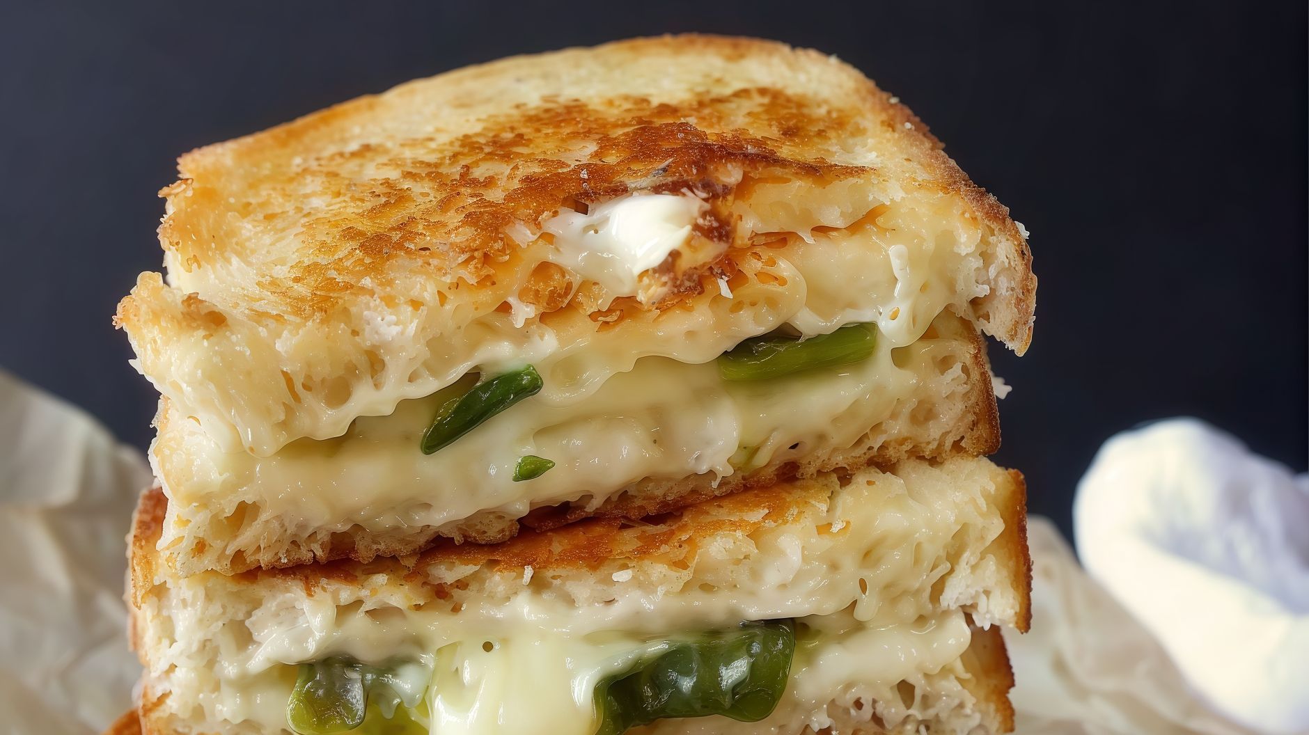 Fried Cheddar Cheese Sandwich