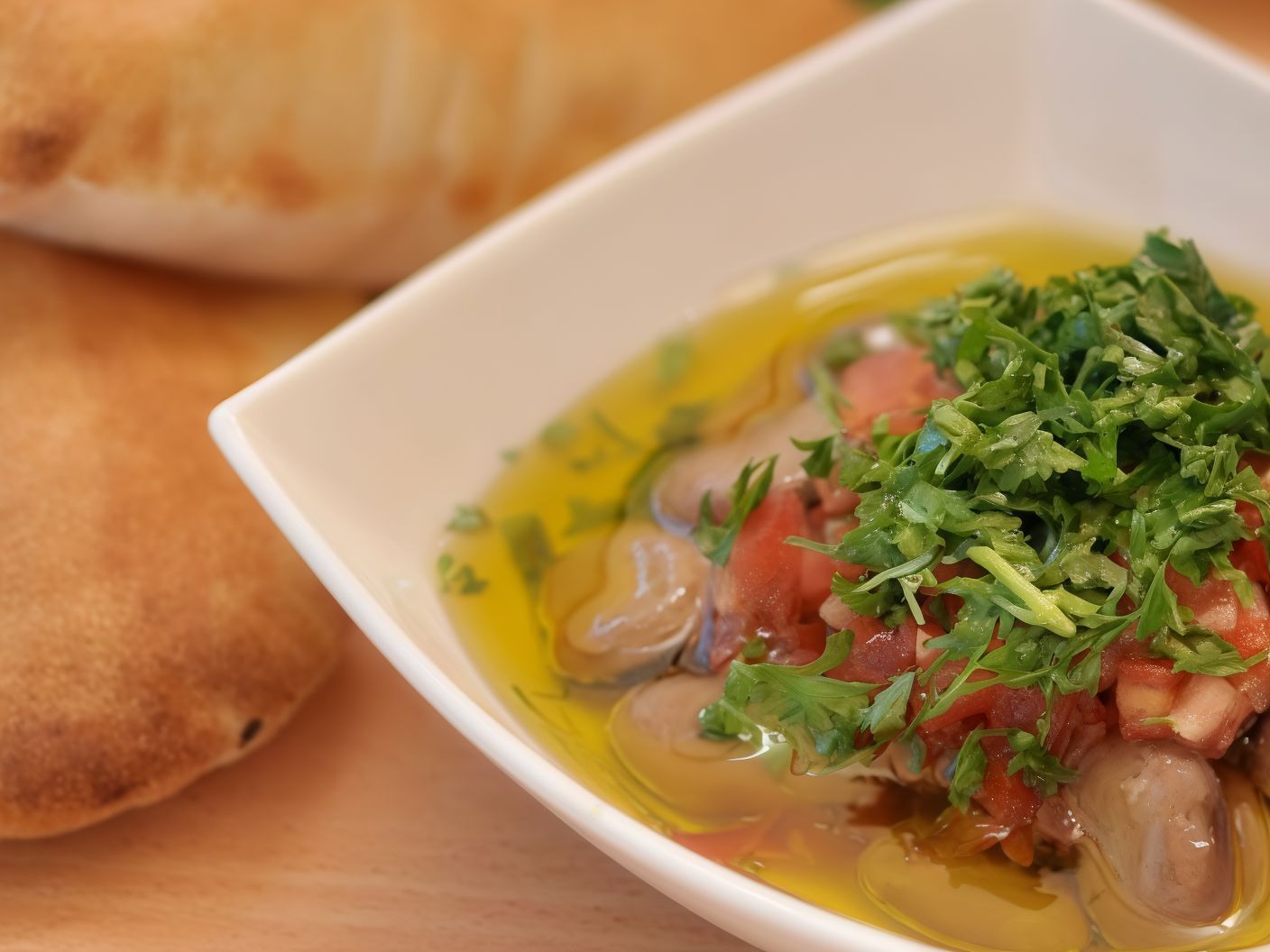 Foul With Olive Oil Sandwich