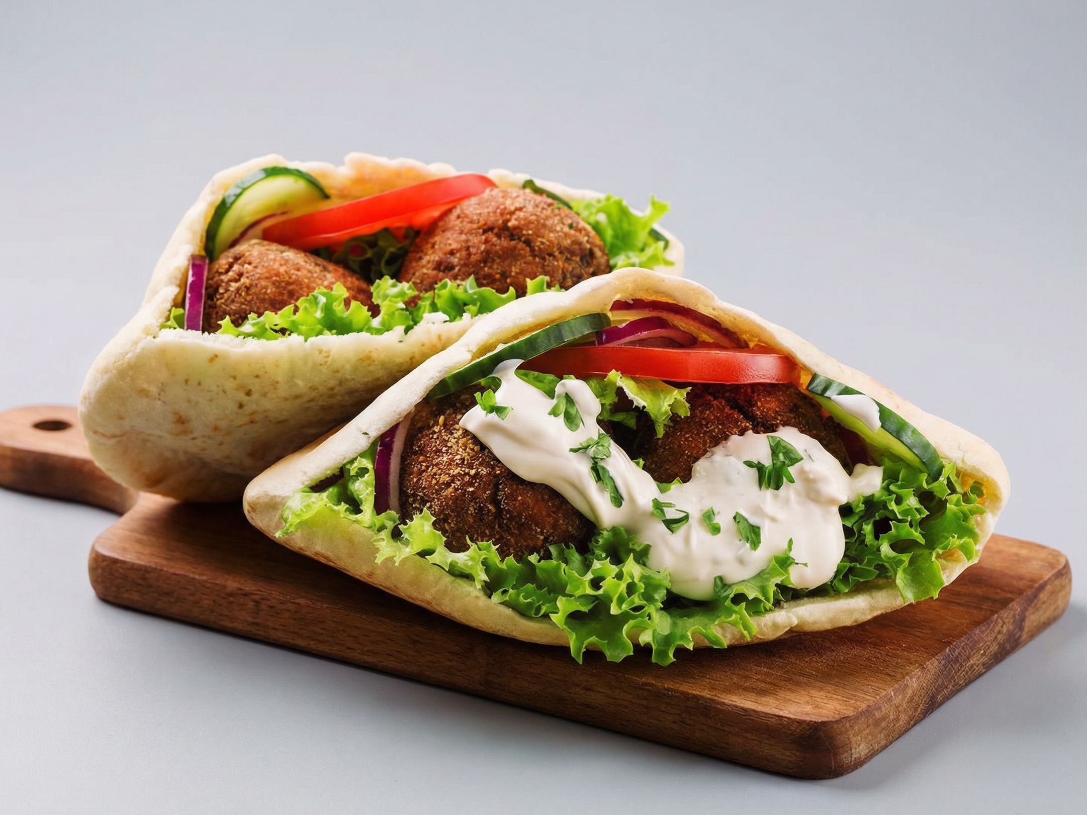 Foul With Falafel Sandwich
