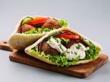 Foul With Falafel Sandwich