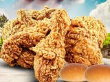 3 Chicken Pieces with Rice, Coleslaw and Bread