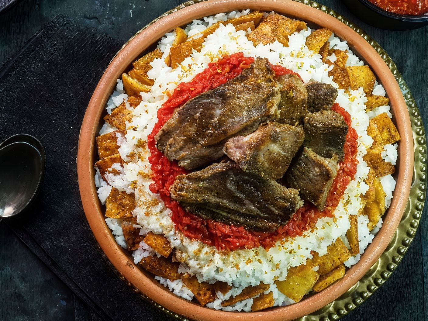 Egyptian Fatteh With Meat
