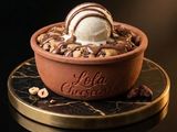 Wholegrain chocolate chip pieces cookie dough with ice cream
